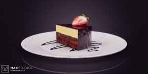 Chocolate dessert CGI