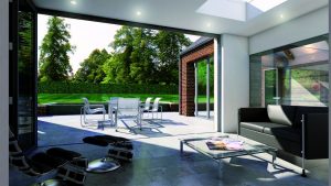 furniture and interiors modern extension cgi