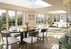 furniture and interiors orangery cgi